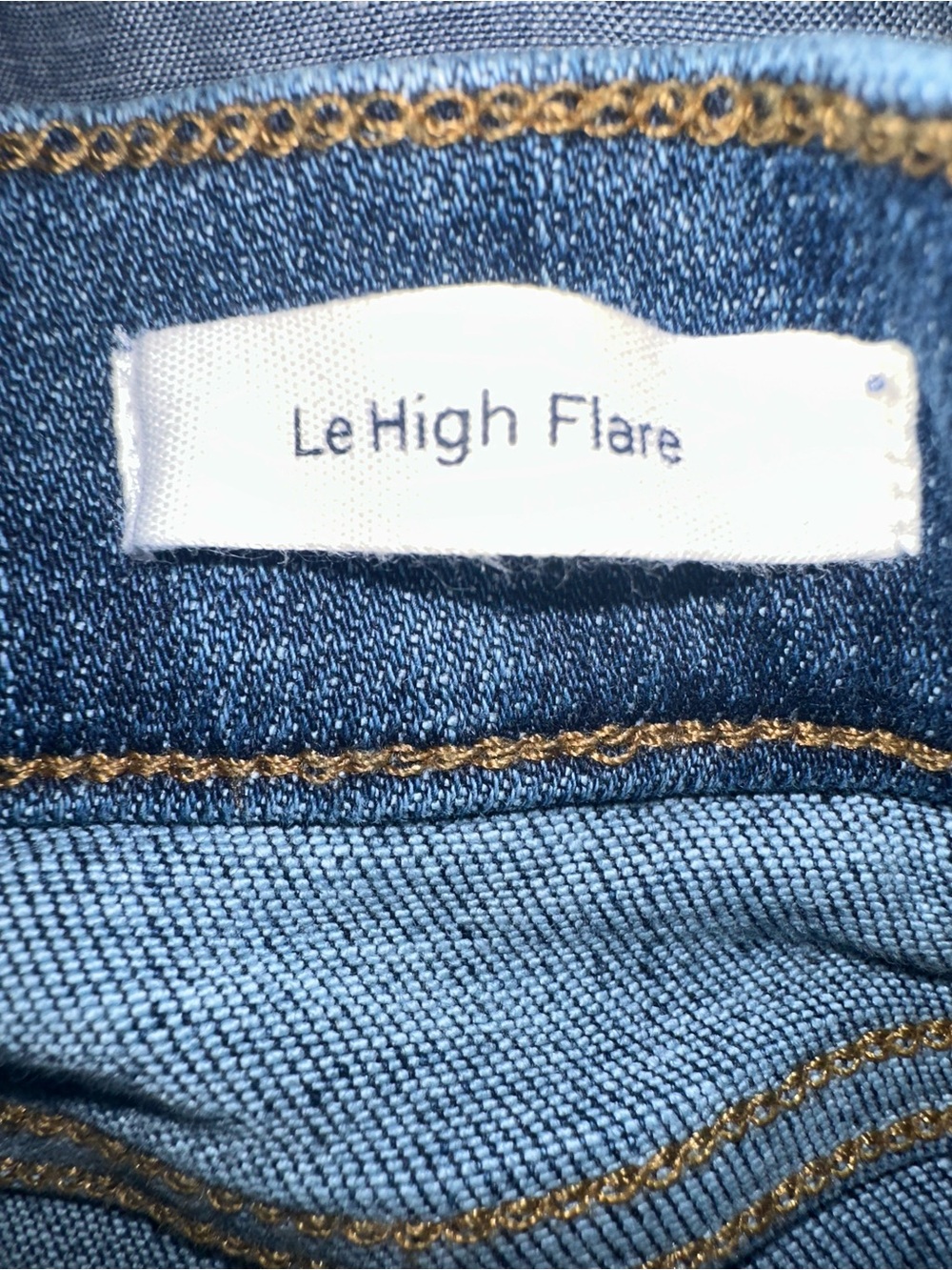 Frame Le High Flare Denim Jeans Medium Wash Bestia Size 33 - Picture 5 of 9